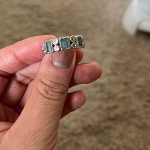 Judith Ripka blue topaz ring.